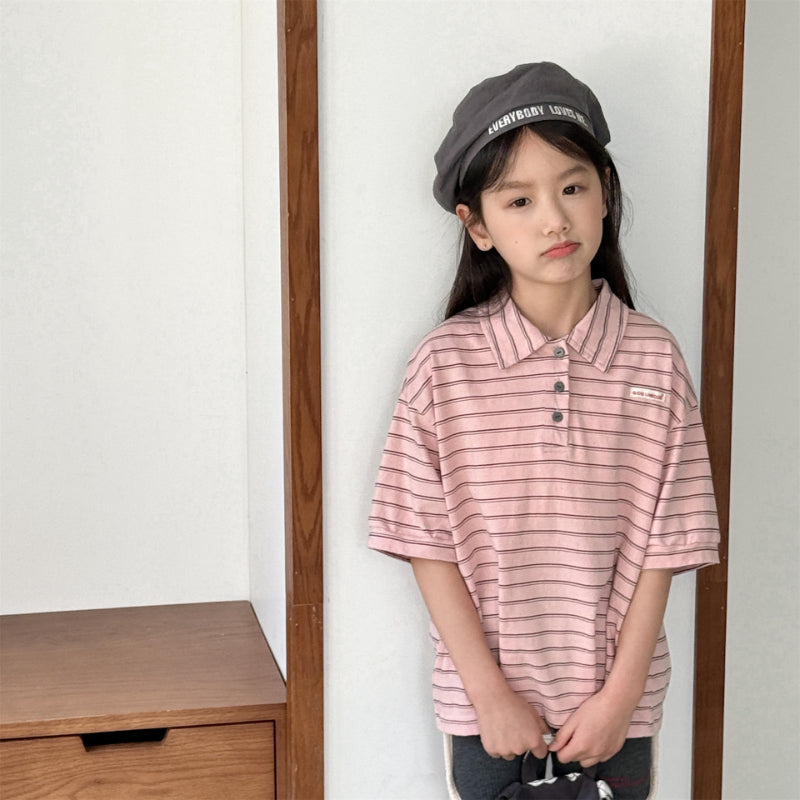 【BABY&KID】夏新作 ボーダー半袖TシャツSK010218