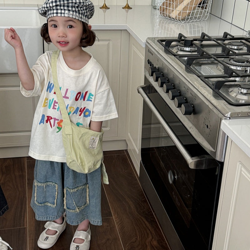 【BABY&KID】夏新作 レタード半袖TシャツSK080514