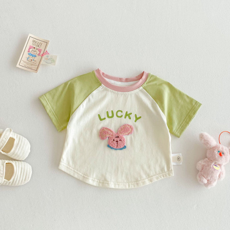 【BABY&KID】夏新作 カラーバリショートTシャツSK072006