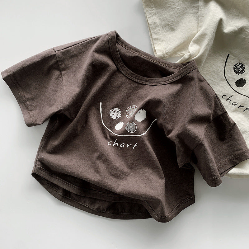 【BABY&KID】夏新作 薄手コットン半袖TシャツSK080818