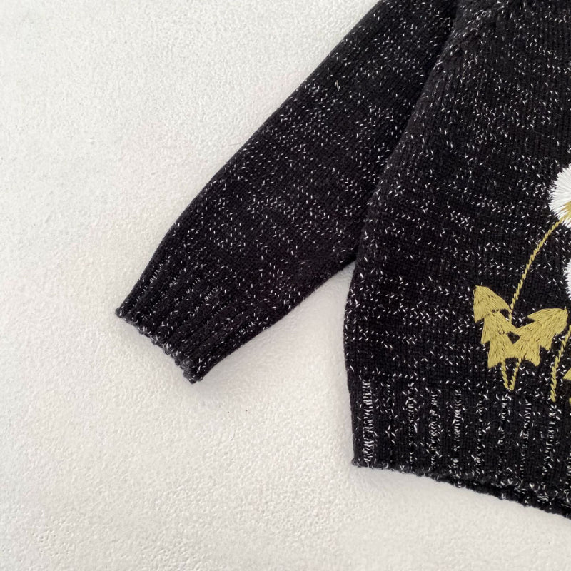 【BABY&KID】立体刺繍クルーネックプルオーバーニットSK100630