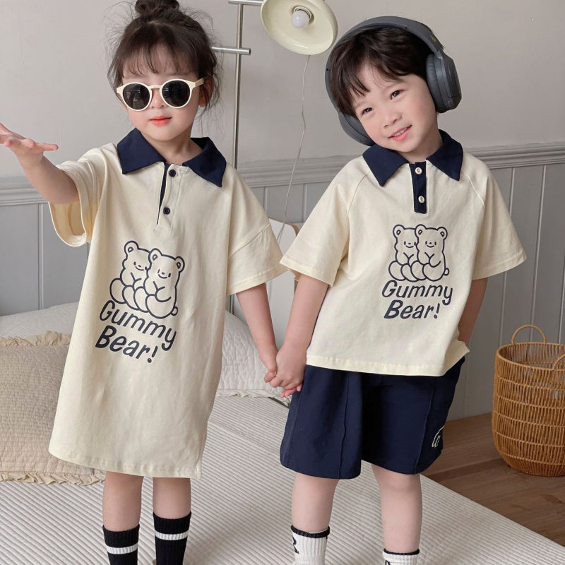 【BABY&KID】夏新作 カートンカジュアルワンピース/セットアップSK010219