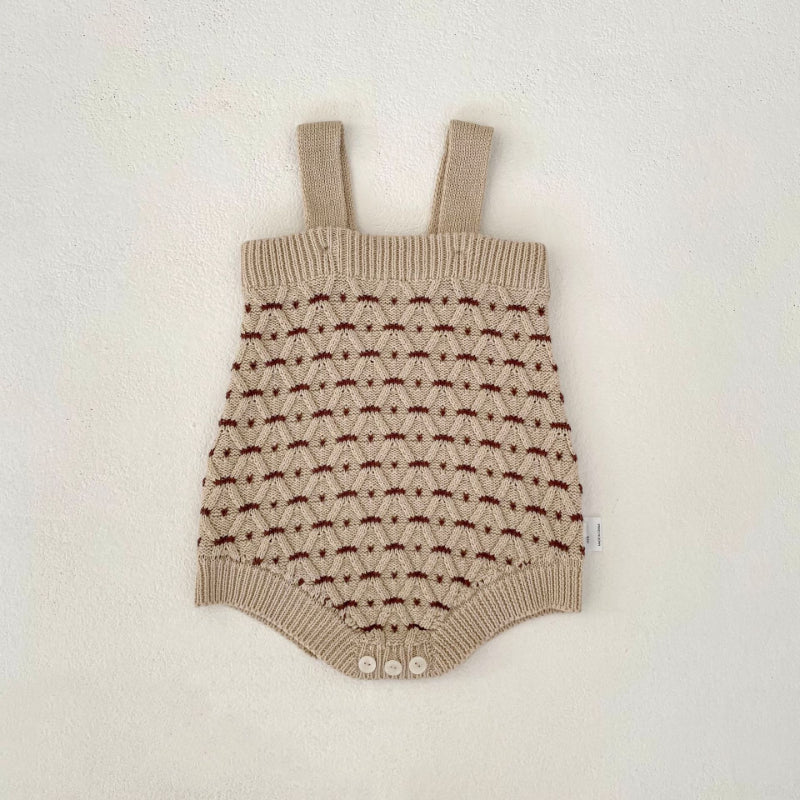 【BABY】ダイヤ柄ニットカーディガン、ロンパースSK102514