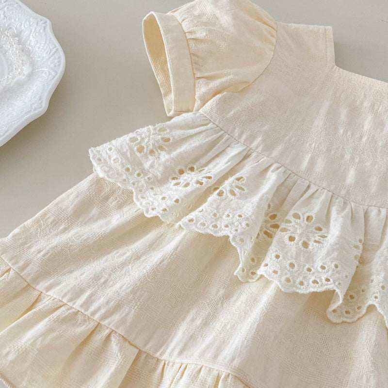 【BABY&KID】夏新作 刺繍花辺ワンピースSK071929