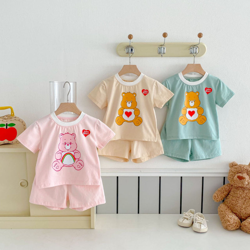 【BABY&KID】夏新作 ハートくまセットアップSK091213
