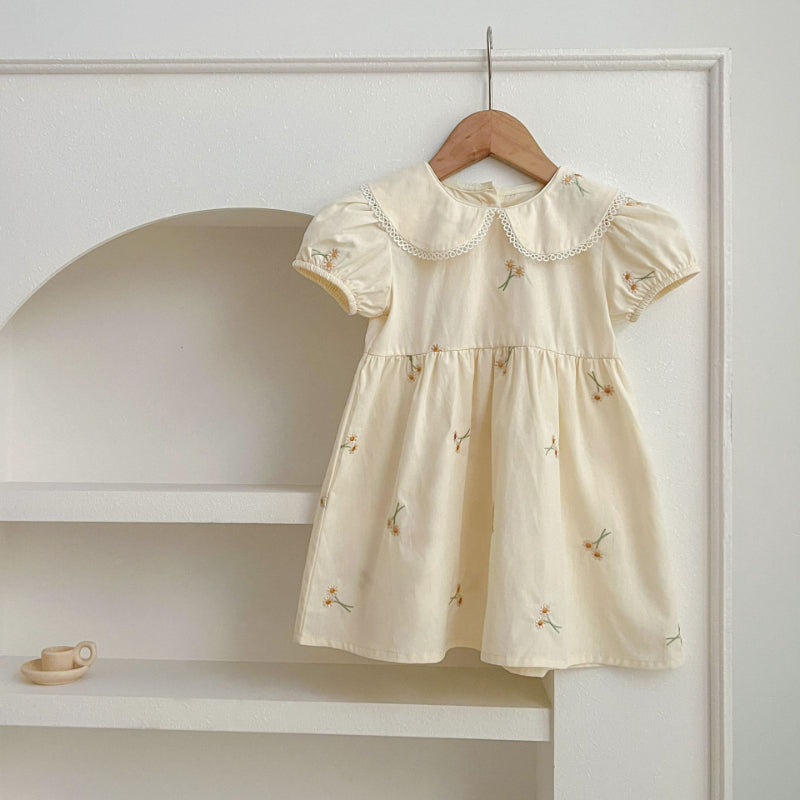 【姉妹服】夏新作 花柄刺繍ロンパース、ワンピースSK081624