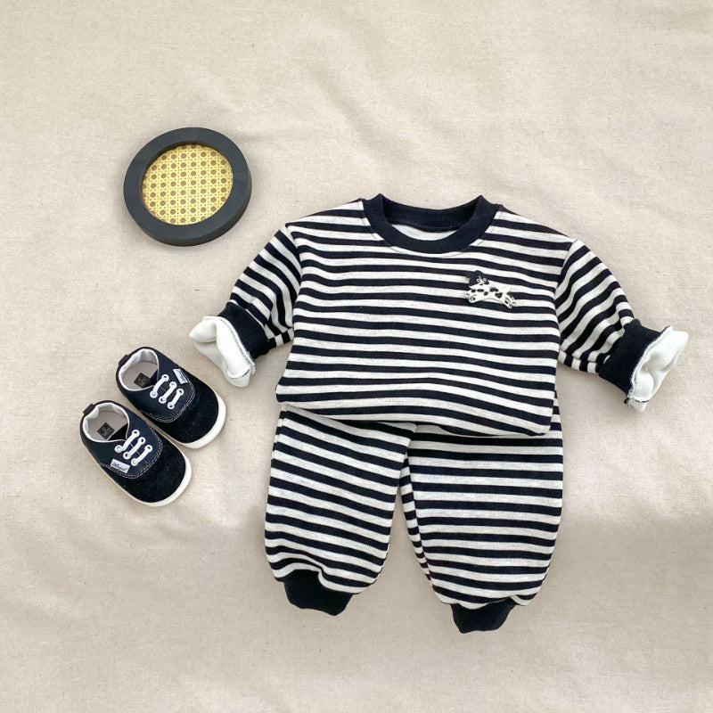【BABY&KID】ボーダー裏起毛セットアップSK101437