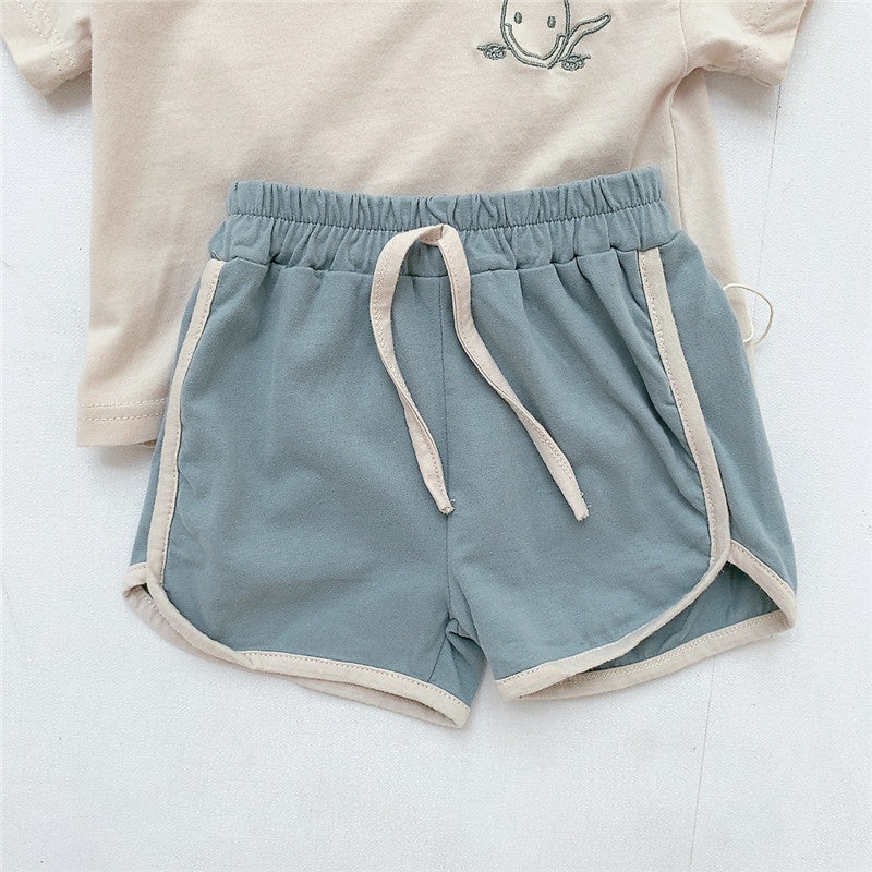 【BABY】夏新作 カートゥーン刺繍セットアップSK082704