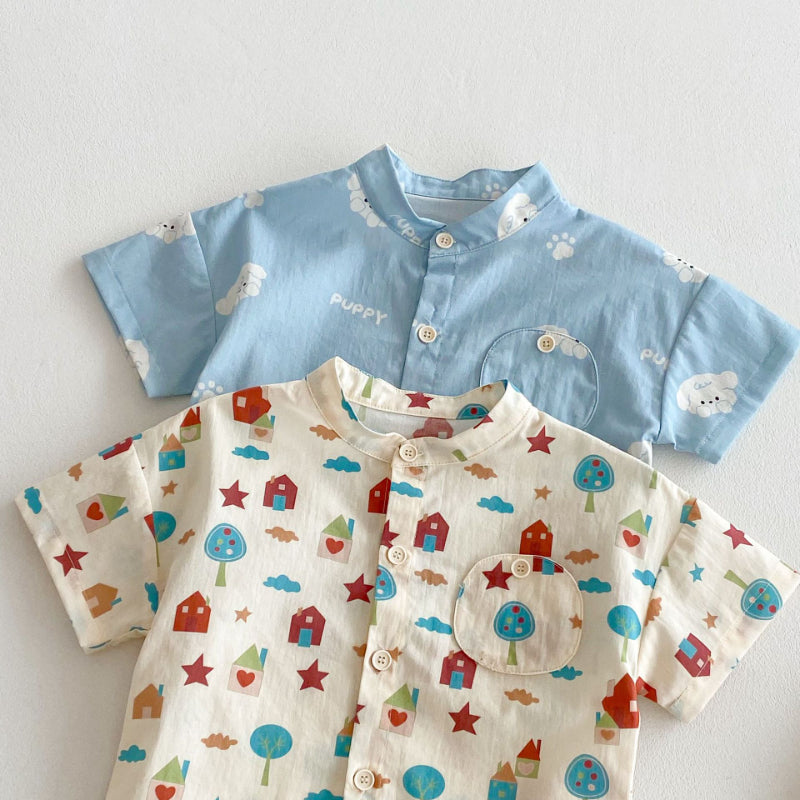 【BABY&KID】夏新作 総柄可愛いTシャツSK080607