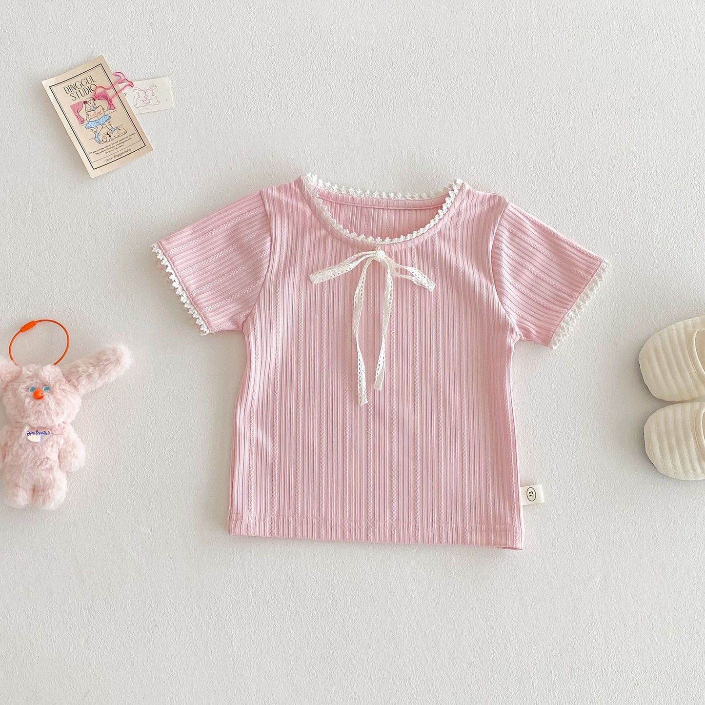 【BABY&KID】夏新作 無地&小花柄コットンTシャツSKO71210