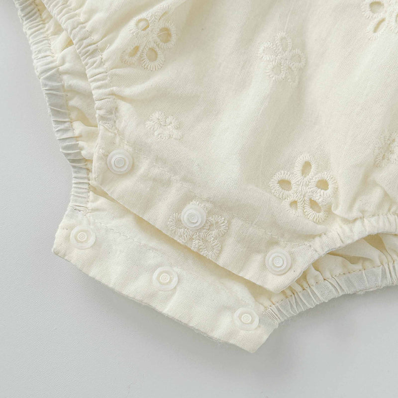 【BABY】夏新作 花刺繍ロンパースSK082509