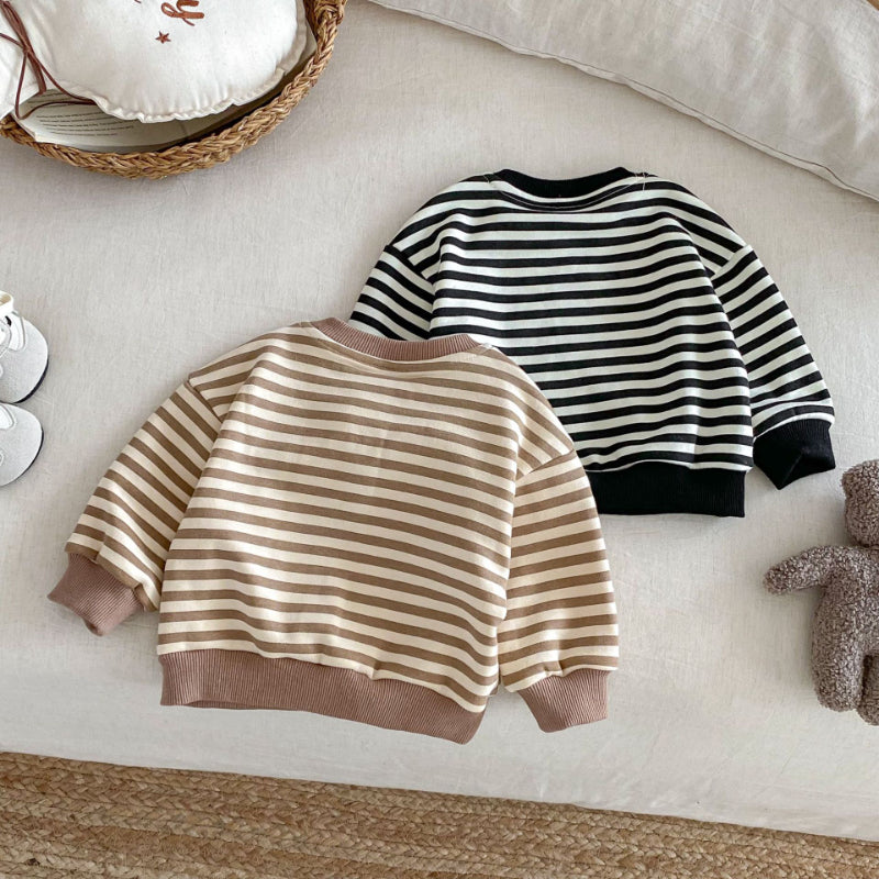 【BABY&KID】冬新作 厚手ボーダースウェットSK102016
