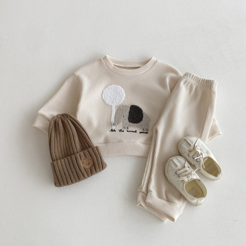 【BABY&KID】ぞうワッフルセットアップSK092717