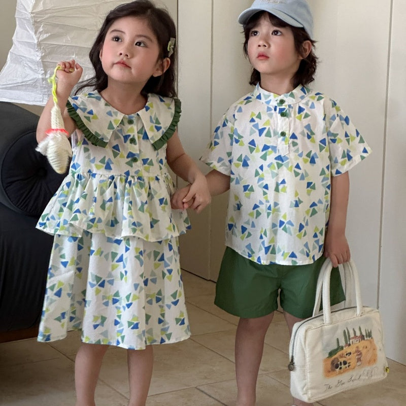 【BABY&KID】夏新作 ドーパミンセットアップ、ワンピースSK063023