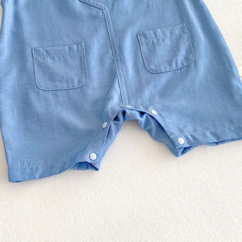 【BABY】夏新作 刺繍カートゥーンロンパースSK070102