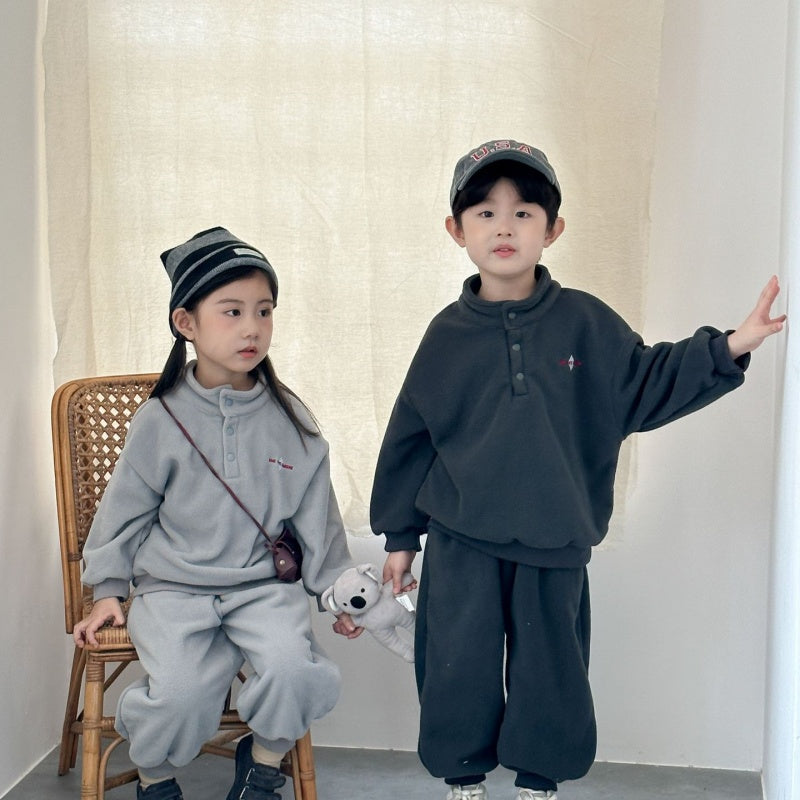 【BABY&KID】冬新作 カジュアル裏起毛セットアップSK102029