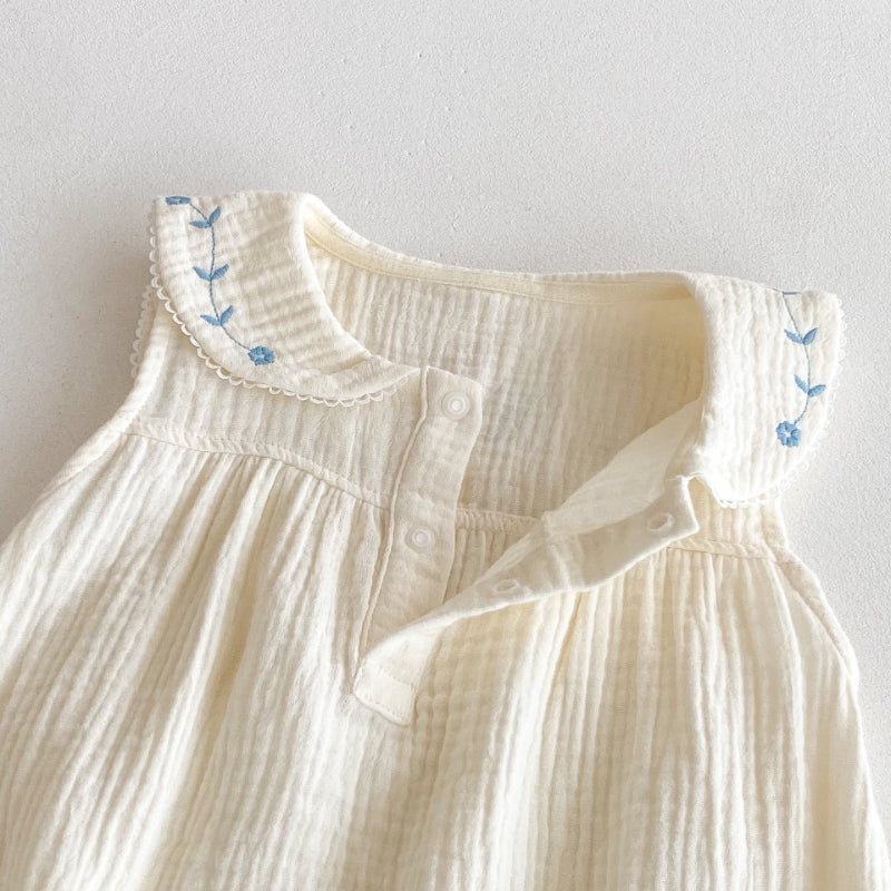 【BABY】夏新作 くま刺繍ロンパースSK092207