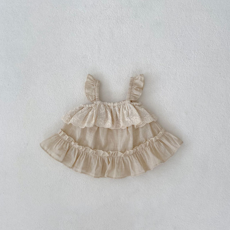 【BABY】夏新作 フリルキャミ&無地ショートパンツセットアップSK071918