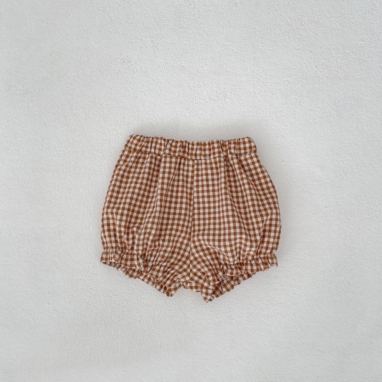 【BABY】夏新作 チェック刺繍フラワーセットSK071604