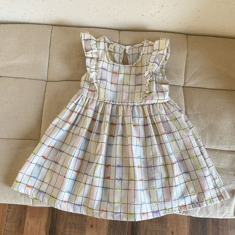 【BABY&KID】夏新作 チェック肩フリルワンピース、セットアップSK063017