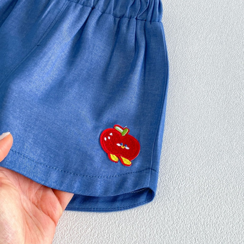 【BABY&KID】夏新作フルーツ刺繍ショートパンツSK106119
