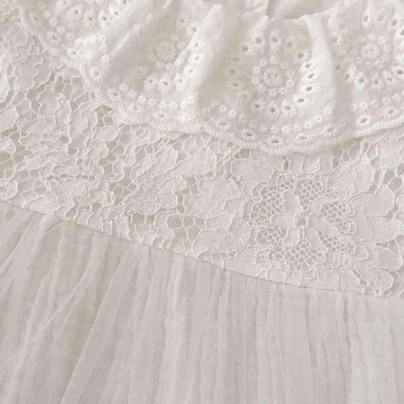 【BABY】夏新作 フラワー刺繍ロンパースSK080101
