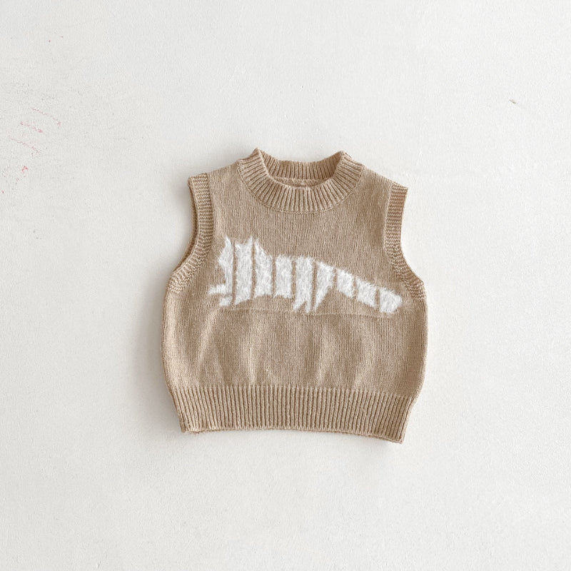 【BABY&KID】猫柄ニットベストSK092918