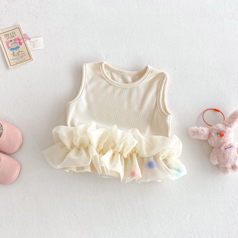 【BABY&KID】夏新作 スイートノースリーブトップス、デニムパンツSK080616