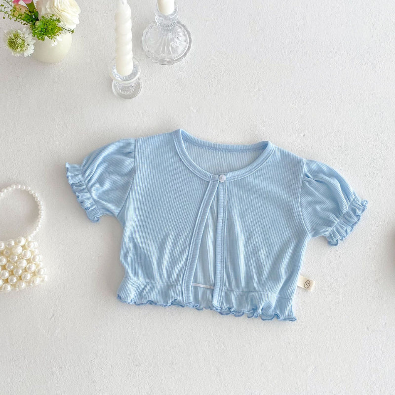 【BABY】夏新作 ニットカーディガン&タンクトップ&ショートパンツの3点SK072207