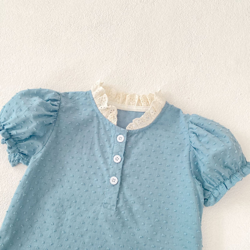 【BABY】夏新作 パフスリーブTシャツ&ショートパンツSK090319