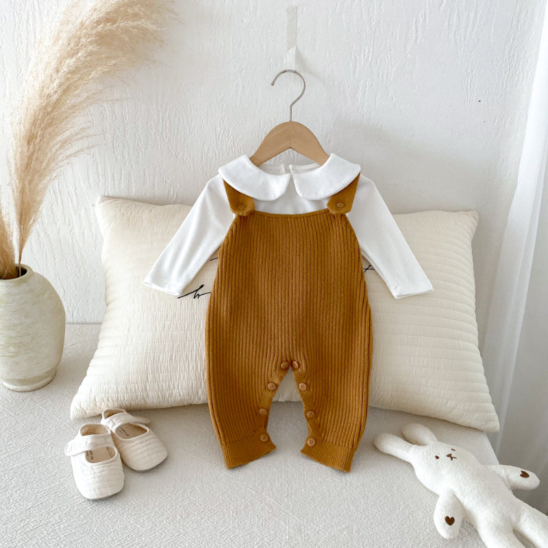 【BABY】シンプルニットサロペットSK092529