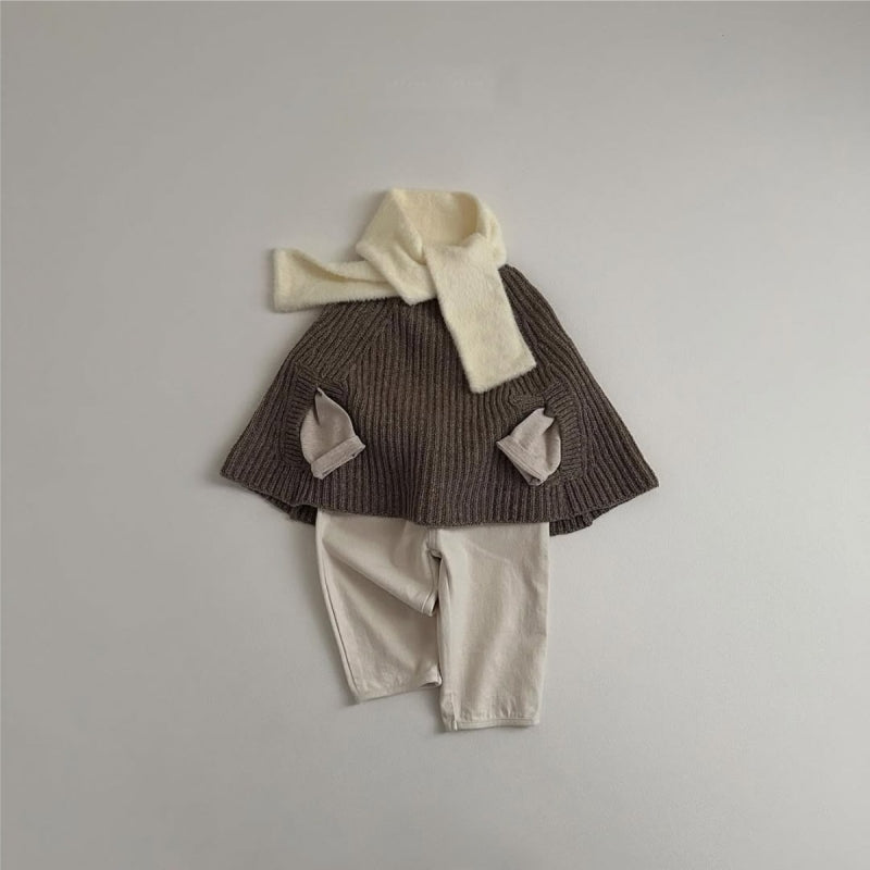 【BABY】あったかニットポンチョSK102225