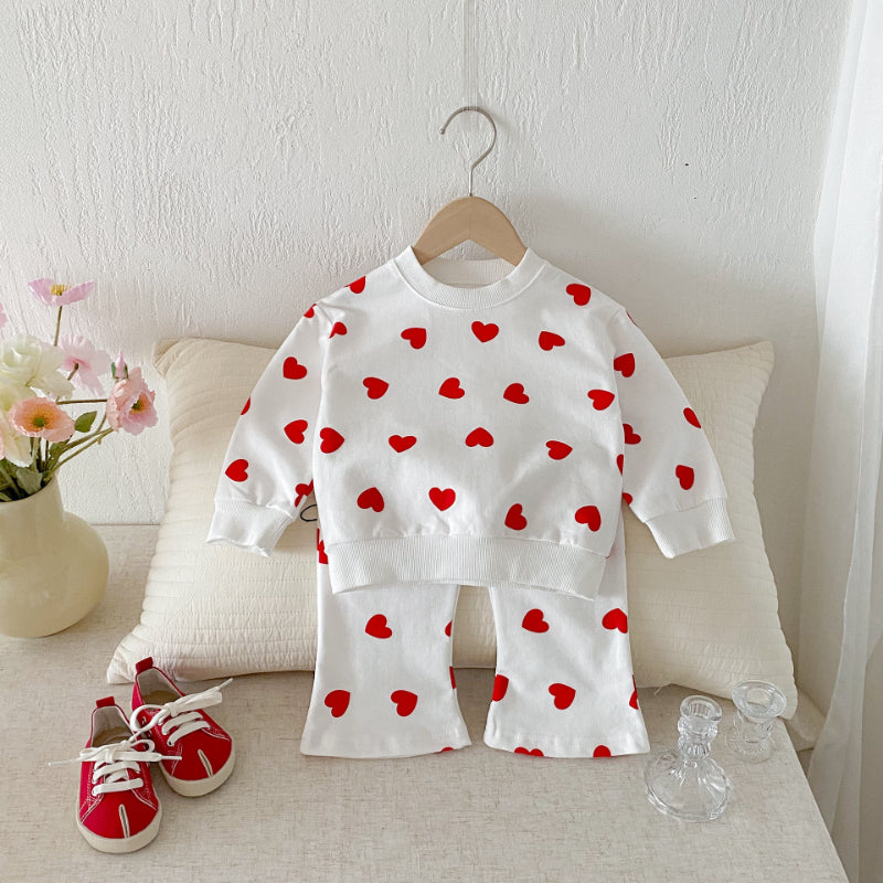 【BABY&KID】ハートプリントセットアップSK092927