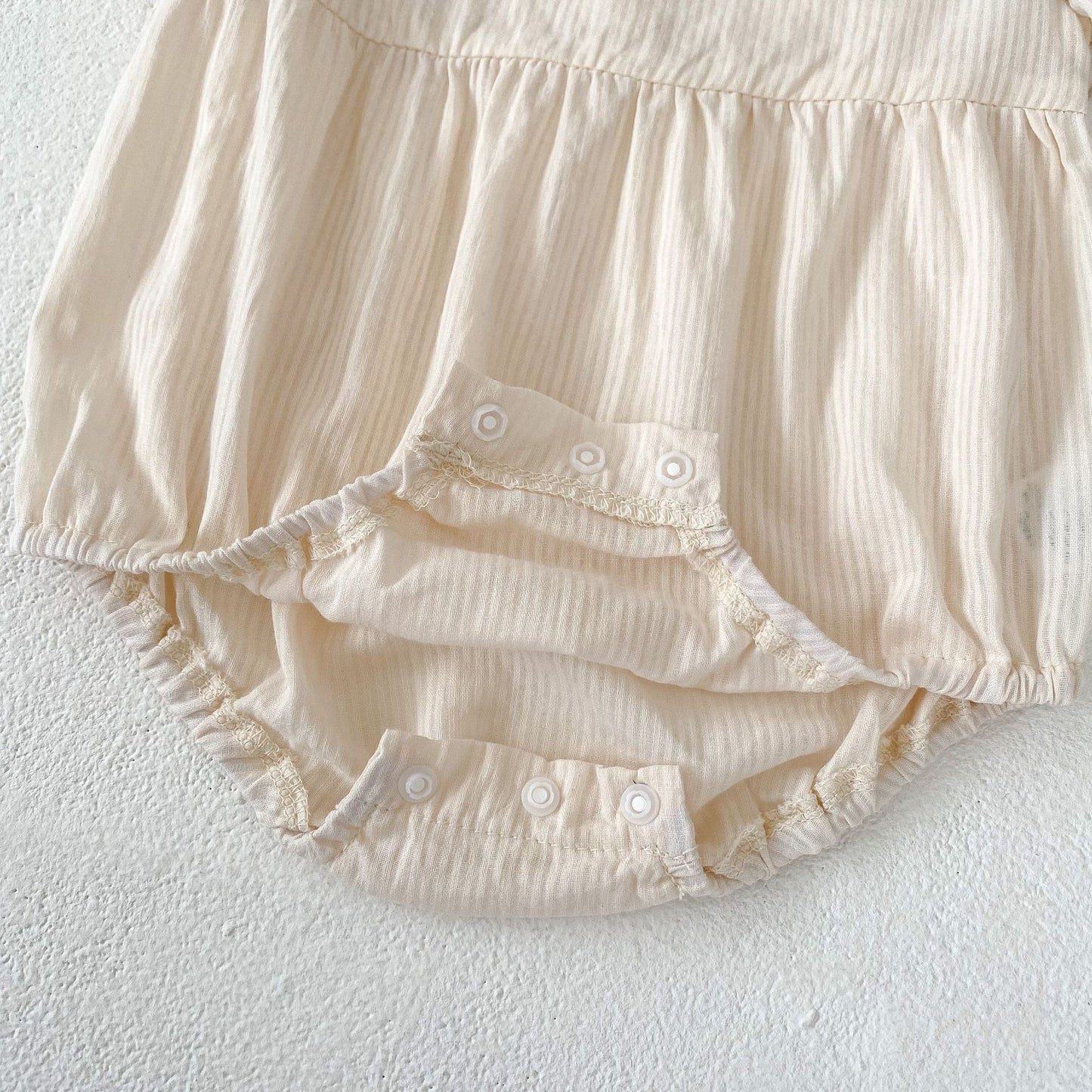 【BABY】夏新作 オールコットン刺繍花襟ロンパースSK062310