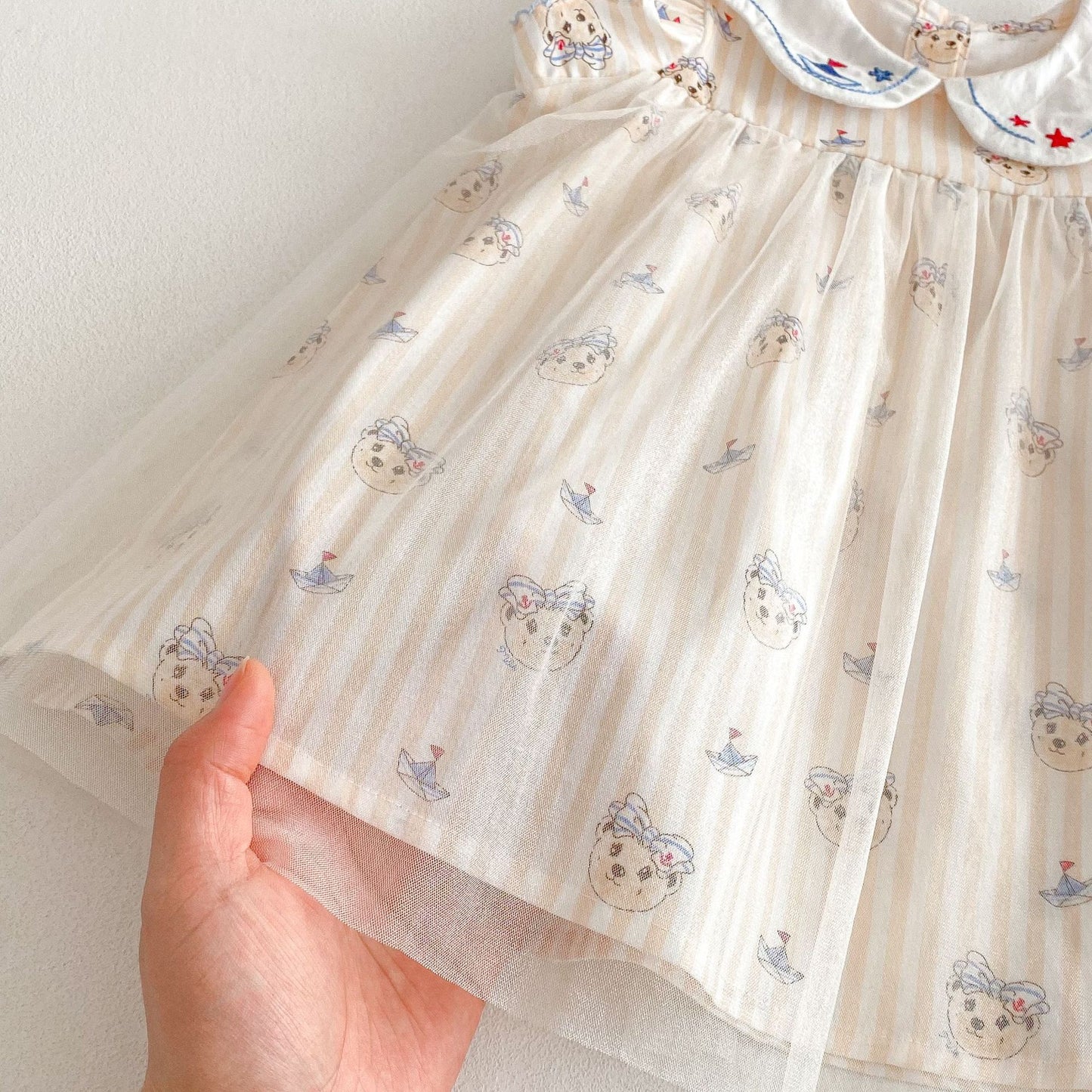 【BABY&KID】夏新作 ベア柄フリルワンピース、セットアップSK061604