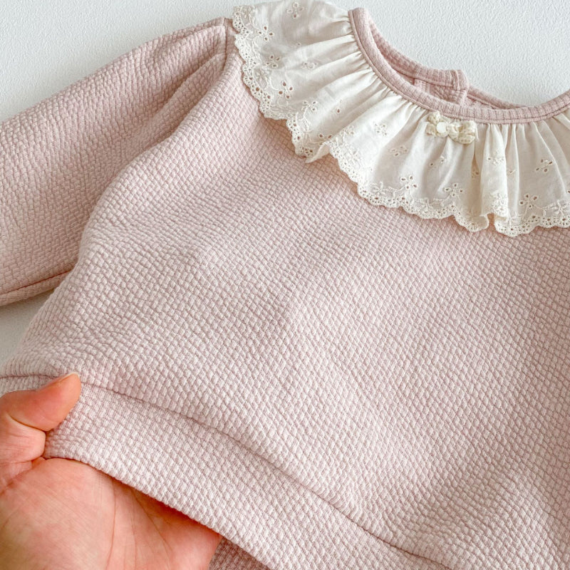 【BABY&KID】レース襟セットアップSK100333