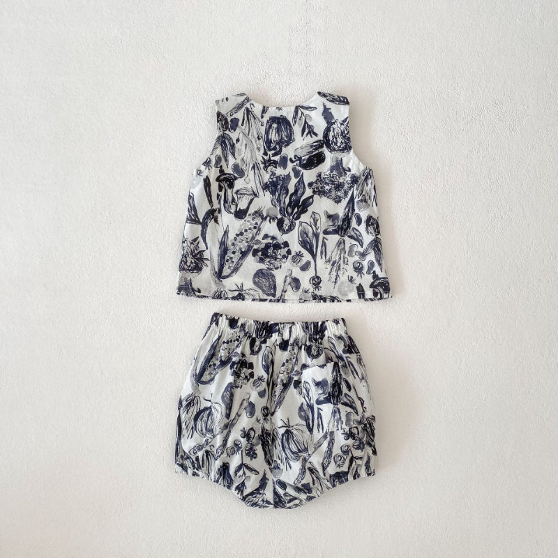 【BABY&KID】夏新作 コットンプリントセットアップSK081526