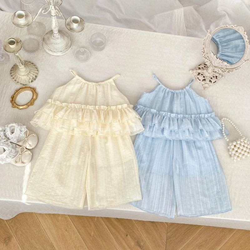 【BABY&KID】夏新作 可愛い無地キャミソール&パンツSK071932