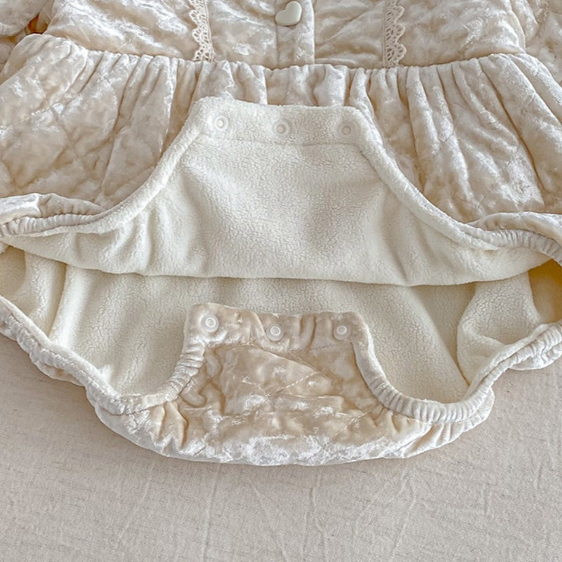 【BABY】冬新作キルティングベロアカバーオールSK103004