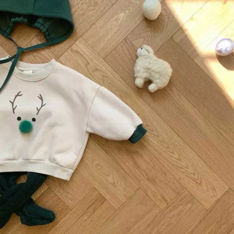 【BABY】韓国風トナカイ&ポンポントレーナーSK102828