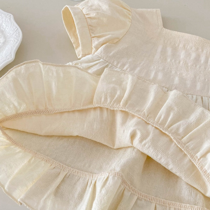 【BABY&KID】夏新作 刺繍花辺ワンピースSK071929