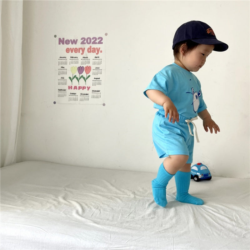 【BABY&KID】夏新作 キャラクター半袖セットアップSK080221