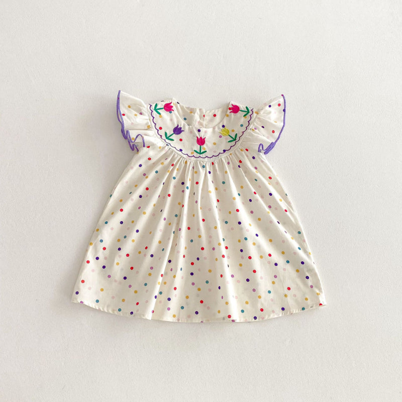 【BABY&KID】夏新作 カラードットワンピースSK081614