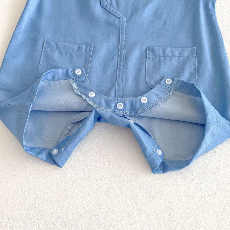 【BABY】夏新作 刺繍カートゥーンロンパースSK070102