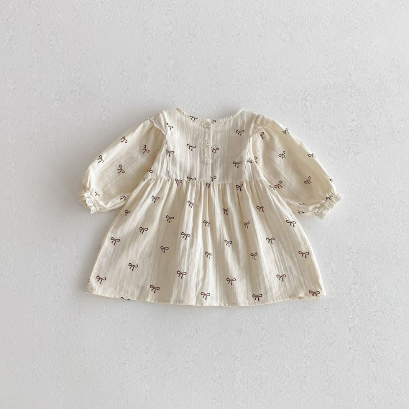 【BABY&KID】蝶結びプリントワンピースSK011021