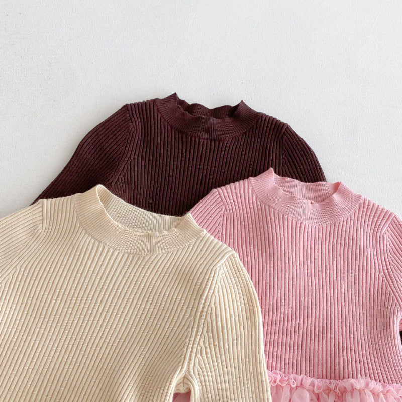 【BABY&KID】ニットチュールワンピースSK100337