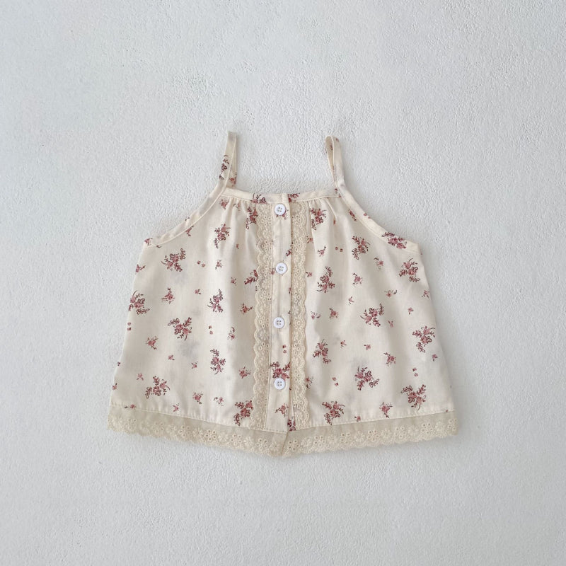 【BABY&KID】夏新作 花柄キャミソール&ショートパンツセットアップSK071928