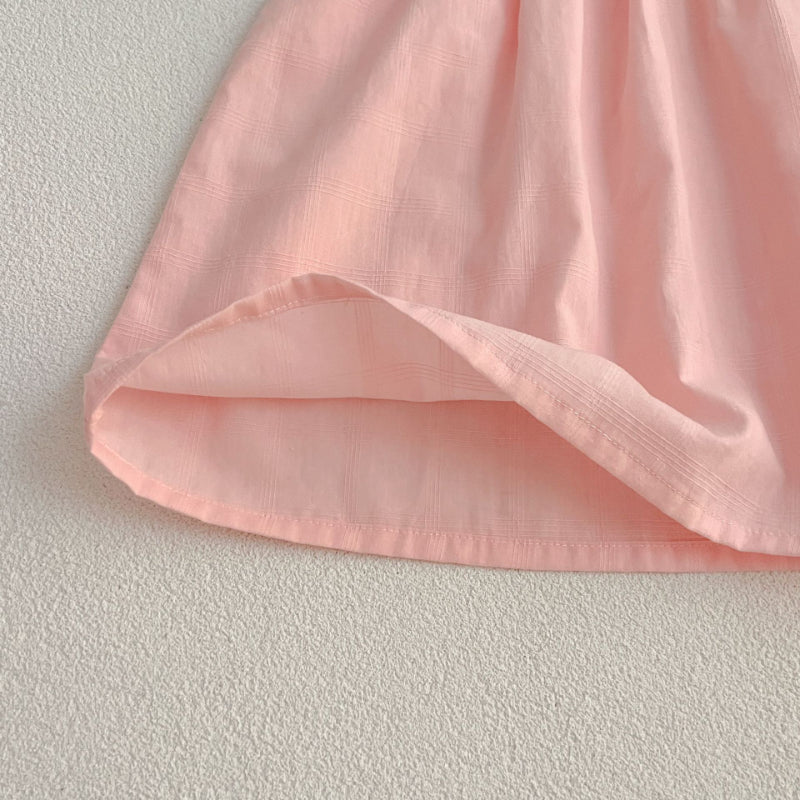 【姉妹服】夏新作 刺繍フラワー襟ロンパース、ワンピースSK081621