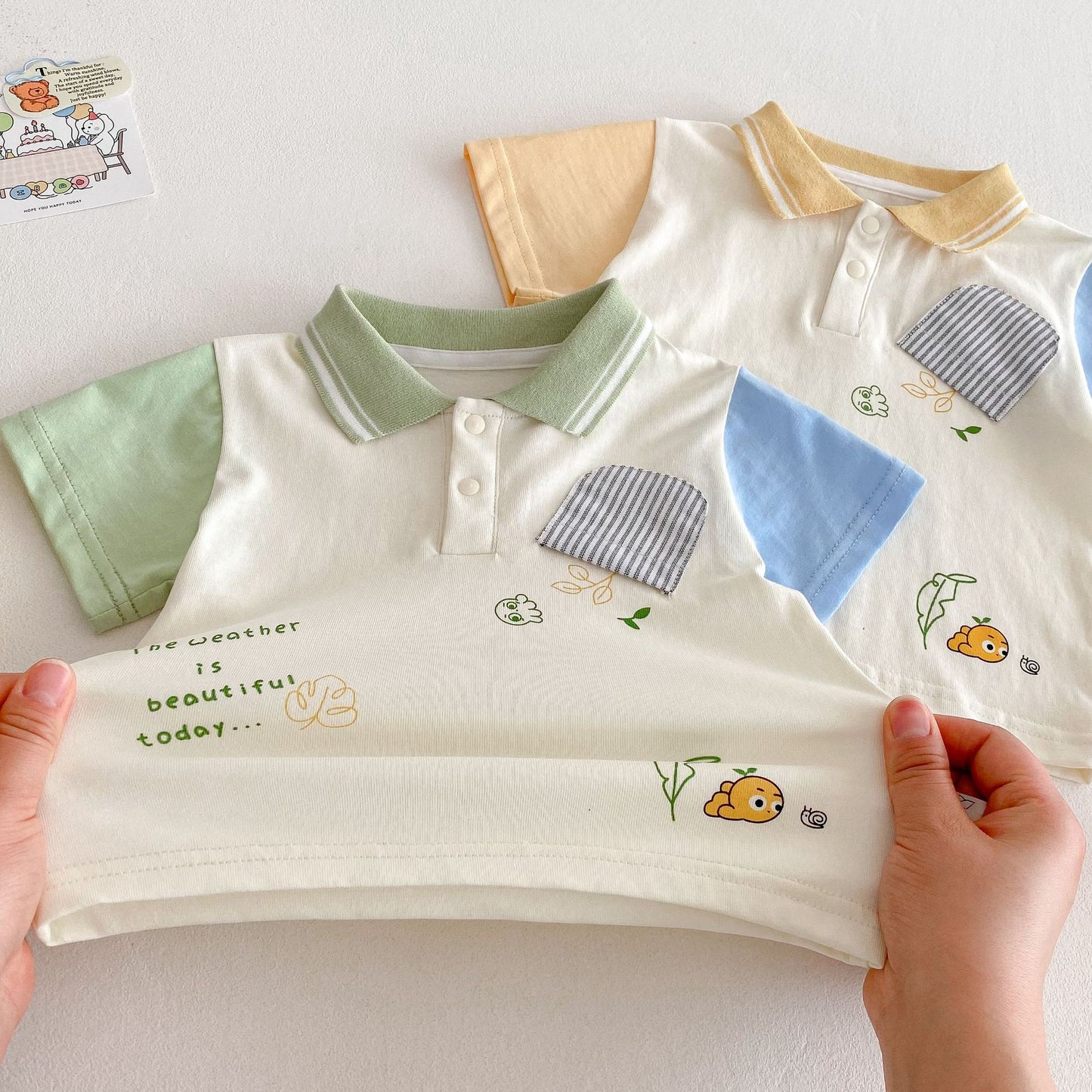 【BABY&KID】夏新作  カラーバリPOLOTシャツSK061809