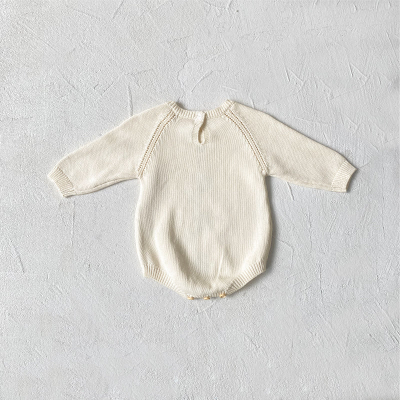 【BABY】花柄刺繍ロンパース&帽子SK101528